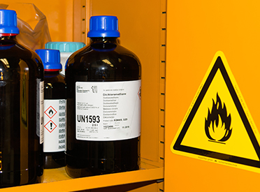 Dangerous chemicals in the lab